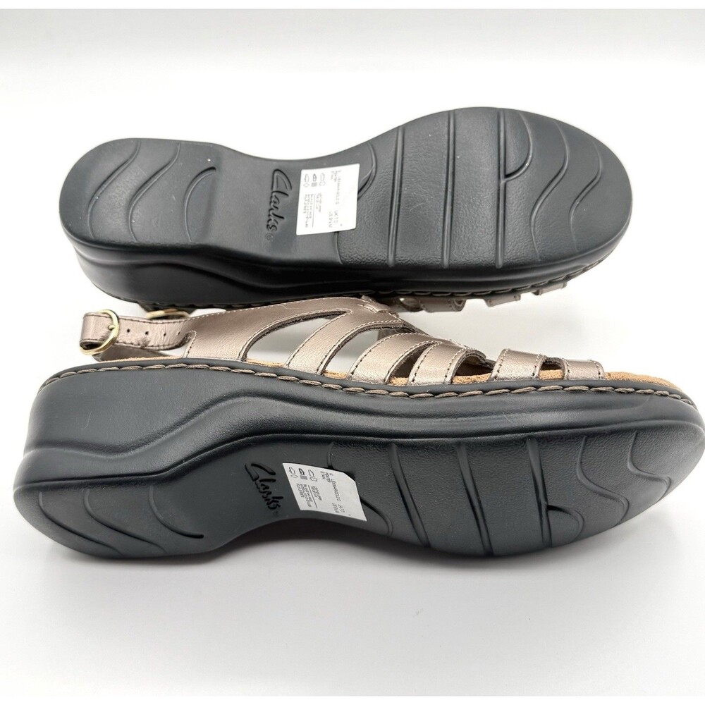 Clarks Metallic Taupe Slingback Sandals - Picture 4 of 5